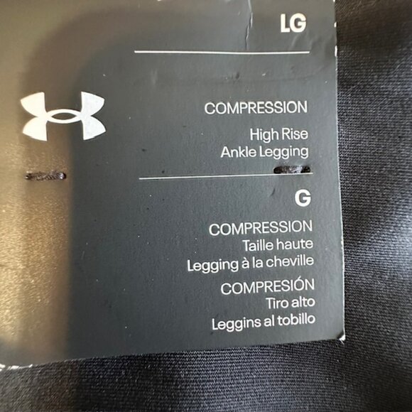 Under Armour Black Compression High Rise Full Length Legging Size Large NWT - Picture 3 of 5